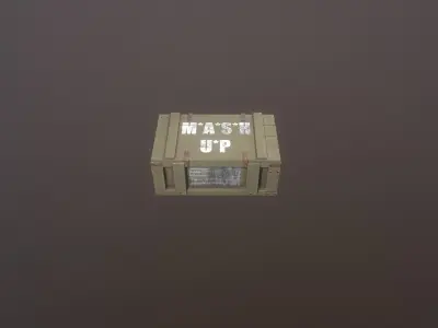 Militry Crate Free low-poly 3D model