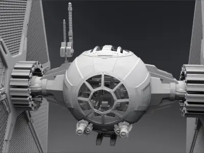 Tie Space Superiority Fighter Scale model  3D print model