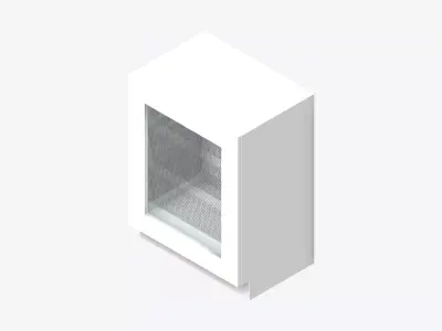 Storage Unit - Under Bench - Integral - Type 4 Low-poly 3D model