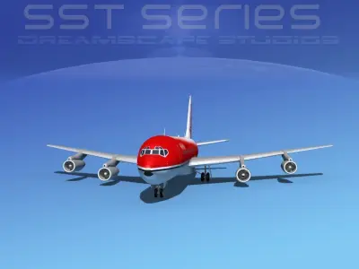 Boeing 707-320 SS Avianca 3D model