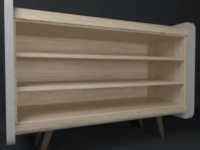 Cabinet with Embose Motife Free 3D model
