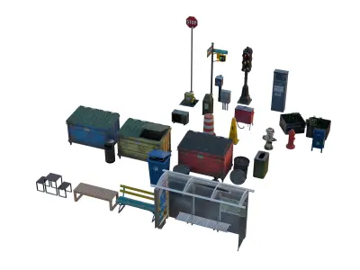 Modern European City Asset Pack   Residential Buildings 3D model