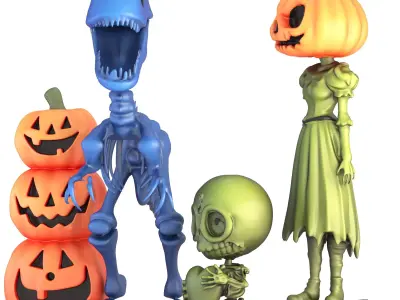 Halloween decoration 02 3D model