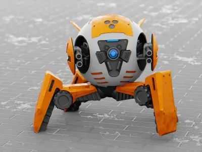 BATTLE DROID AERO  RIGGED Free 3D model
