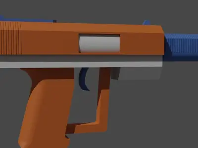 Free Rigged Game-Ready Sci-Fi Pistol  Free low-poly 3D model