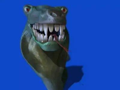 GREEN SNAKE Free low-poly 3D model