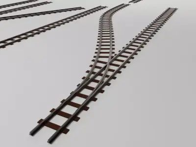 Rail Kit - Trilhos de Trem 3D model