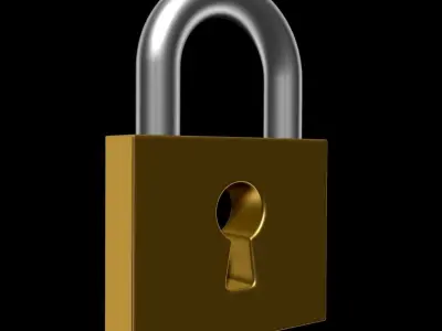 Padlock 3D model 2