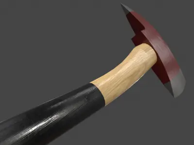 Fire Axe Free low-poly 3D model