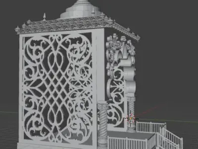Hindu Temple 3D Model for Dashboard and Home Decor Mandir Design 3D print model purchase