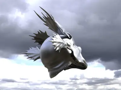 Wolf Helmet mask 3D model