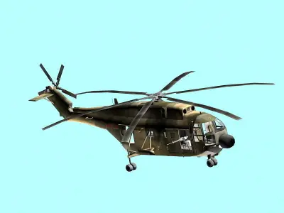 HELICOPTER russian military Low-poly 3D model