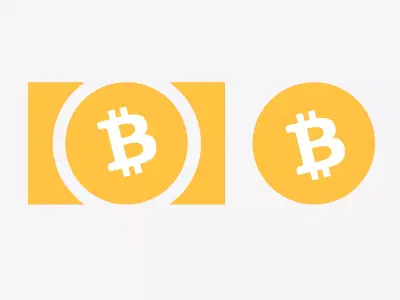Bitcoin icon transparent Low-poly 3D model