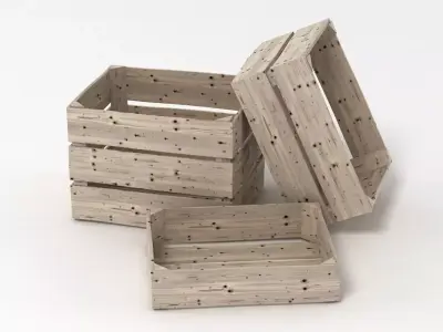 Wooden Crates 3D model