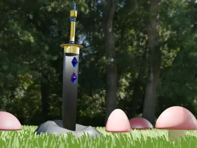 Colmillo de Nemea-Fantasy Stylized Dagger  Low-poly 3D model