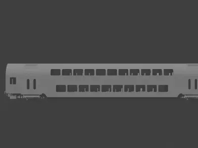H0 1-87 scale Doppelstockwagen DBpza 781 3D print model