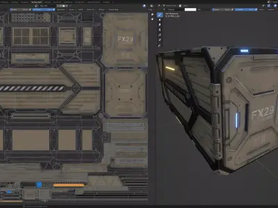 Sci Fi Container Type C PBR Free 3D model purchase