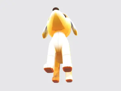 a puppy Low-poly 3D model