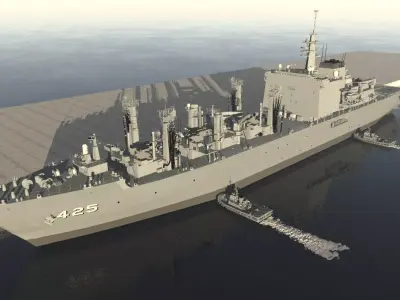 JMSDF Supply ship Mashu 3D model