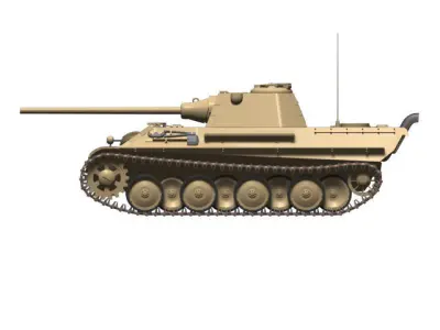 Panzerkampfwagen V Panther F 3D model