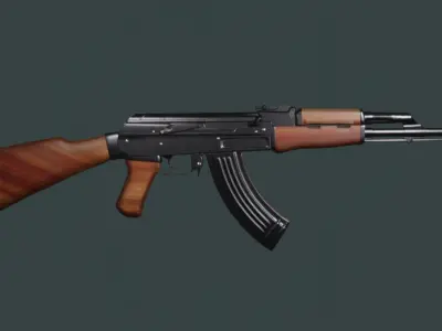 AK-47 ak - rifle Low-poly 3D model