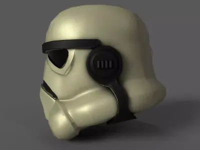 Stormtrooper Lowpoly model star wars helmet Low-poly 3D model