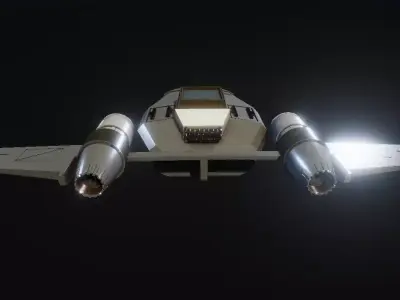 Game Ready Space Ship  Low-poly 3D model