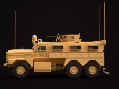 Cougar HE 6x6 MRAP 3D model