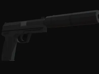USP-S Low Poly gun Low-poly 3D model