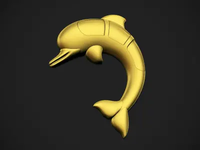 Dolphin golden Free 3D print model