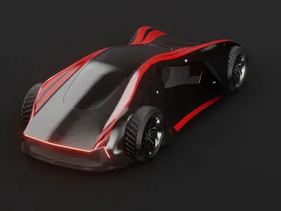concept car Free low-poly 3D model