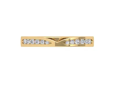 Solitaire Wedding Band 3D print model 10