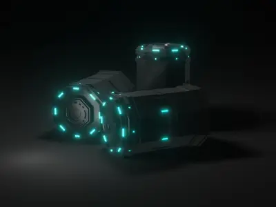 Sci-Fi Barrel  Low-poly 3D model