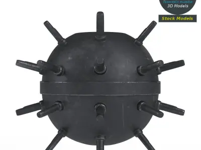 Naval mine 3D model purchase