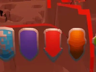 Medieval weapons collection Low-poly 3D model