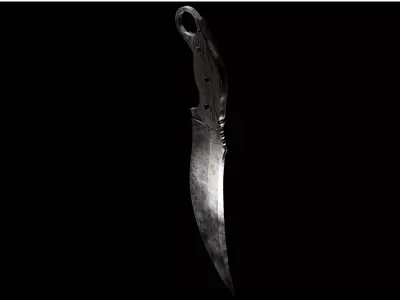 combat Knife for quick draw Low-poly 3D model