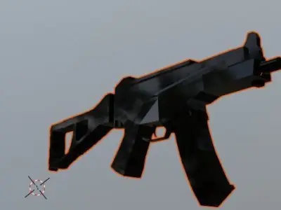 Ump gun 3d model 3D model