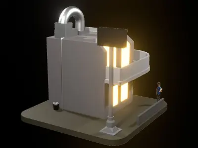 Sci fi Cafe 3D model