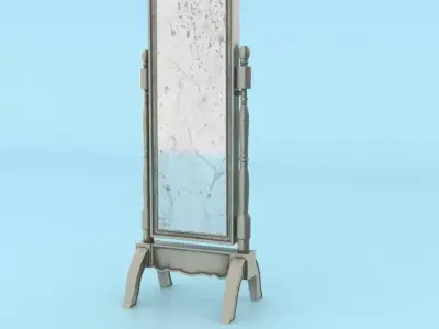 antique mirror  Low-poly 3D model