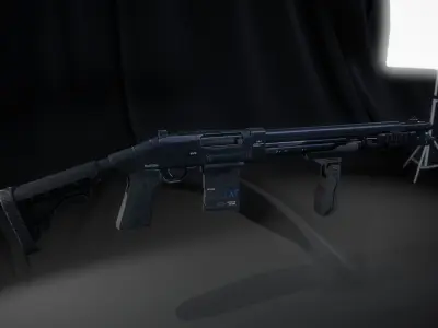 Shotgun  Low-poly 3D model by nasser-azzeh97