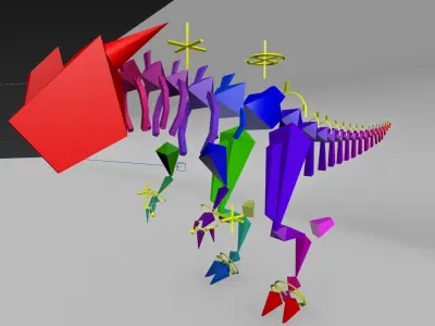Dragon TRex Drake Low-poly 3D model
