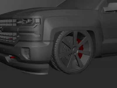 Chevrolet Silverado Z71 Single Cab Modified 3D model