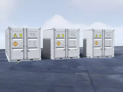 Shipping Container 20 ft 10 ft 5ft 3D model 3D model