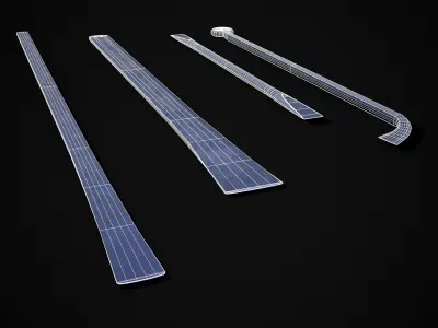 Pry Bars Low-poly 3D model