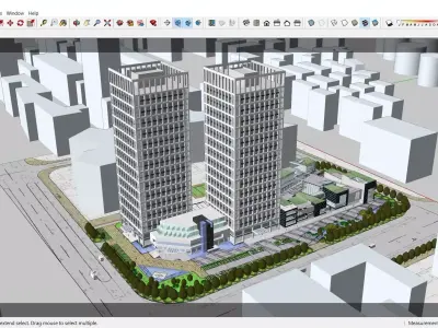 Sketchup Commercial Complex P9 3D model