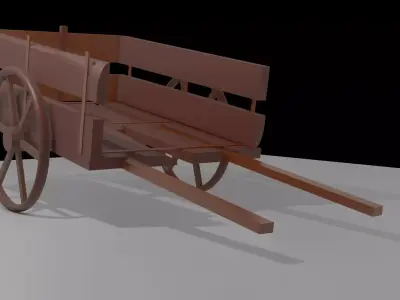 BULLOCK CART  Free low-poly 3D model