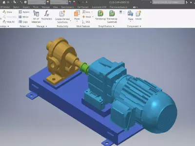Pump Machined 3d model 3D model