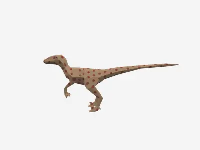 Dinosaur Cartoon - 04 Low-poly 3D model