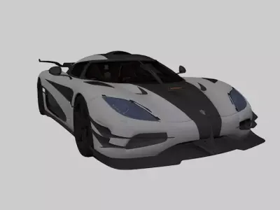 koenigsegg agera Low-poly 3D model