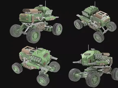 UGV Concept-1-All Colors 3D Model Pack